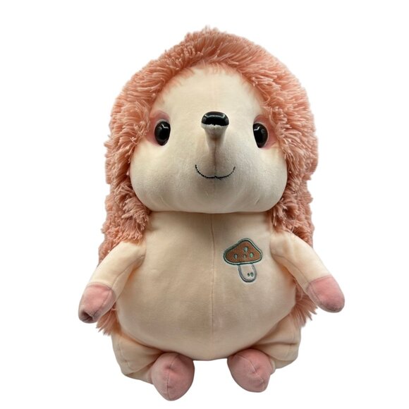 Hedgehog Stuffed Animal Soft Plush Pillow Cute Toy Mushroom Anime Big Eyes - Picture 1 of 9